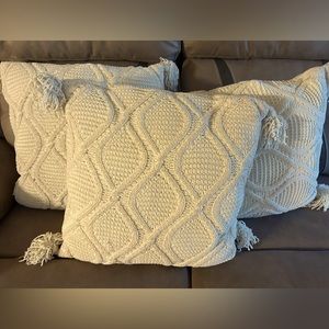 White Decor pillows